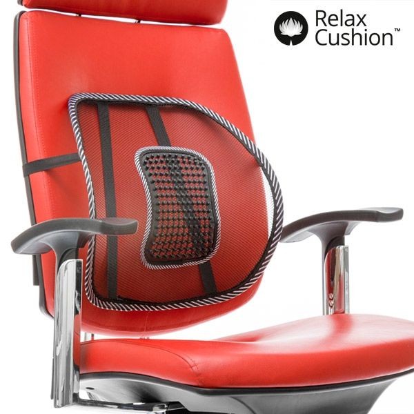Red mesh ergonomic office chair